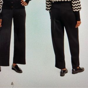 Max Studio Black Scuba Easy Leg Trousers Inseam 31 - NWT